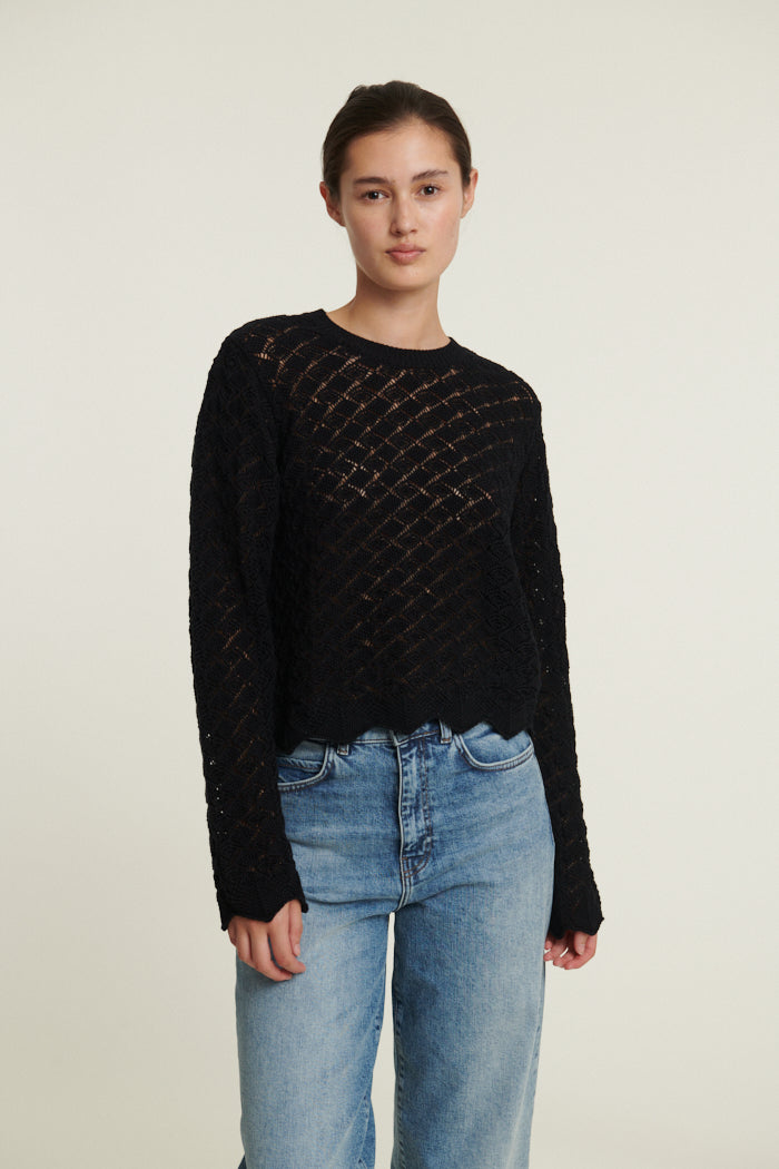 Basic Apparel Dania LS Sweater Sweaters 001 Black